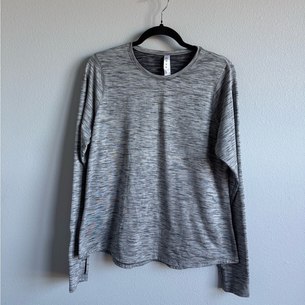 Core10 Women's Heather Gray Fleece Lined Long Sleeve Neutral Shirt Size 2X